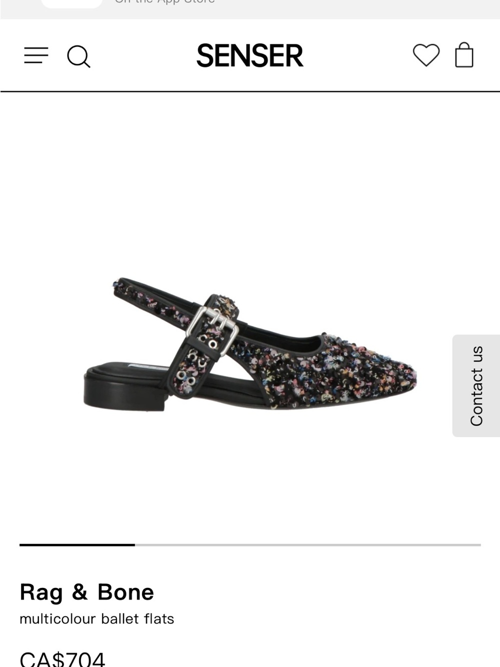 Rag & Bone Astra Multicolour Sequin Slingback Flats NWOT Size 7.5